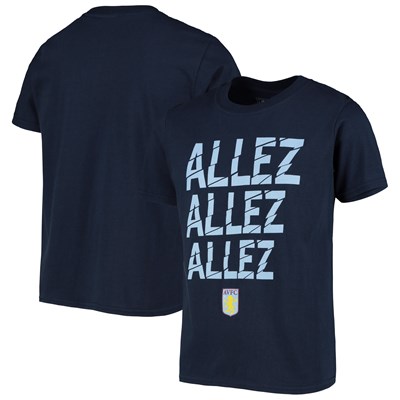 Aston Villa Allez Allez Aleez T-Shirt - Navy - Kids