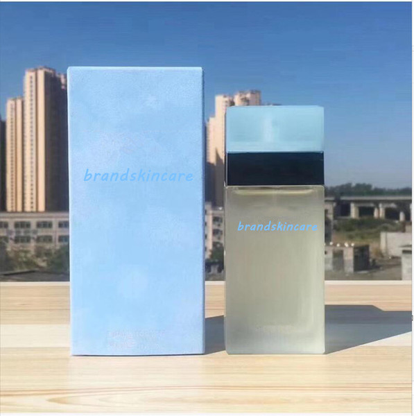 lady women perfume light blue glass bottle flower and fruit fragrance 100ml 3.3fl.oz edt fast shipping