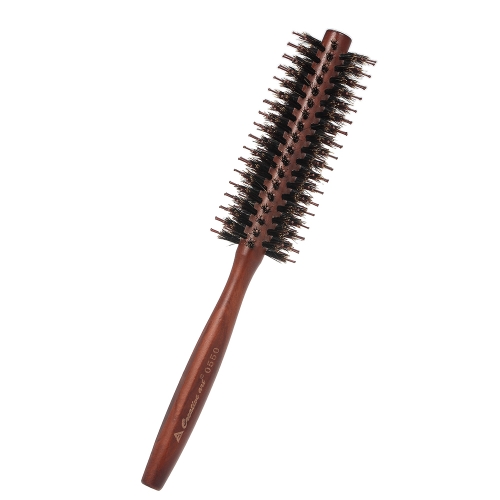 Cepillo redondo del cepillo del peine del cepillo de nylon del pelo Cepillo redondo antideslizante de la manija para el alisamiento y el encresparse del pelo