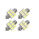 4 x 31mm 6x5050 SMD Ampoule LED feston lumière blanche (pack de 4)