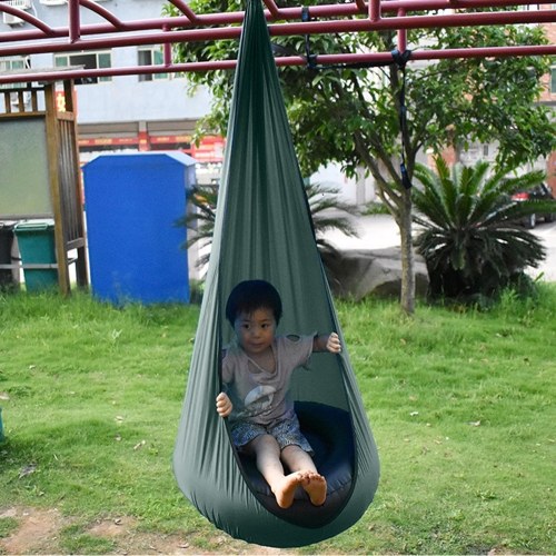 Chaise pour enfants Lit balançoire portatif en tissu de parachute