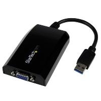 StarTech.com USB3.0 to VGA External Video Card Multi Monitor Adapter - Externer Videoadapter - DisplayLink DL-3100N - 512MB DDR2 - SuperSpeed USB3.0 - D-Sub - Schwarz (USB32VGAPRO)