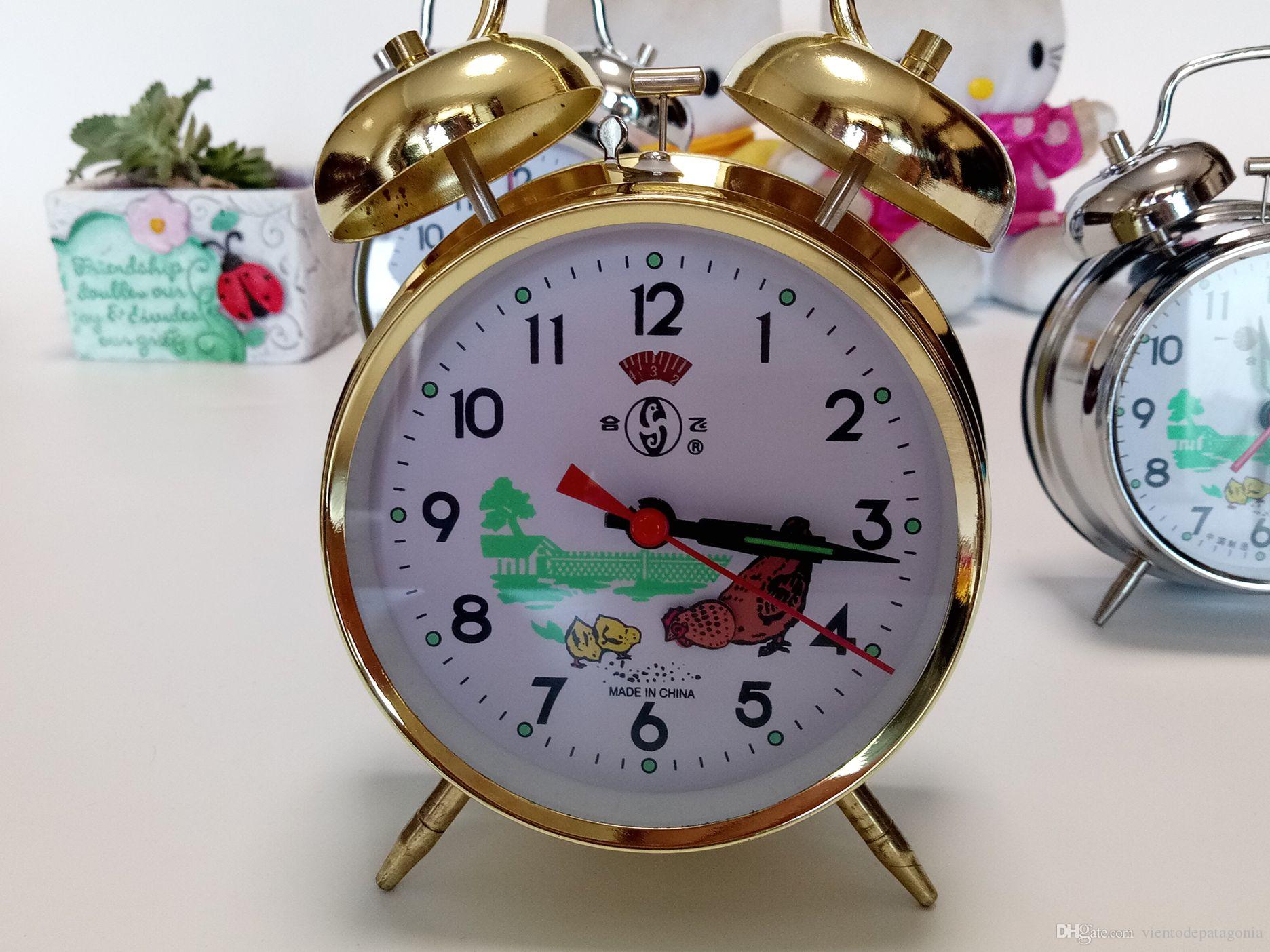Mechanical alarm clock manually winding gold color dia.10cm-summer promotion
