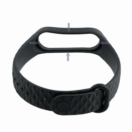 Replacement 220mm Wriststrap Watch Band for Xiaomi Miband 3 Smart Bracelet