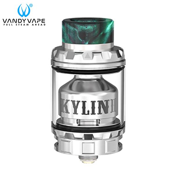 Authentic VandyVape Kylin V2 2 II RTA 3ML 5ML Rebuildable Tank Atomizer - Silvery SS Stainless Streel