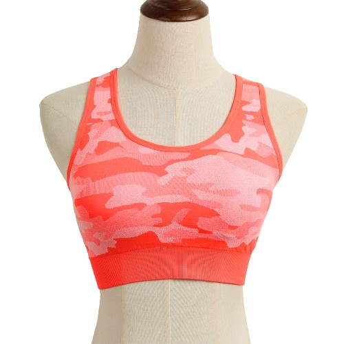 Fashion Women Sports Bra Camouflage Wireless Seamless Fitness Underwear Padded Gym Yogo Workout Vest