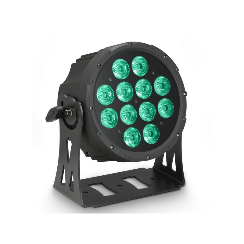 Cameo FLAT PRO 12 - 12 x 10 W FLAT LED RGBWA PAR Scheinwerfer in schwarzem Gehäuse