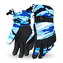latitude nord 35 bleu camouflage polyester polyester imperméable de gants de ski thermiques ° enfant