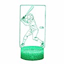 Baseball Night Light3D Lamp 16 Colors Change with Smart Touch Control Kids Night Light Optical Illusion Lamps for Boys Girls Baseball Sport Gift Ideas for Baseball Fan