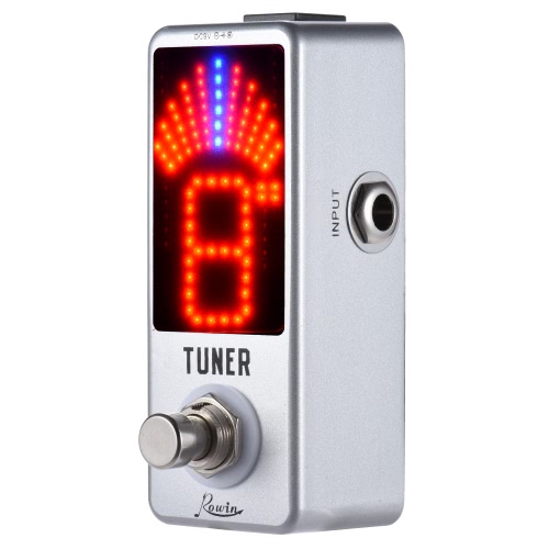 Mini Chromatic Tuner Pedal Effect LED Display True Bypass for Guitar Bass