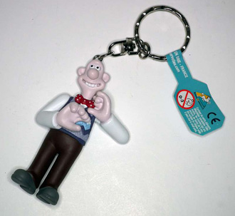 Wallace with Bow Tie Keychain from Wallace and Gromit The Curse Of The Were Rabbit