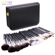 Docolor 29 pcs Makeup Brushes High Quality Professional Cosmetic Make Up Brush Tool Set With Case eyeshadow angled powder Brush
