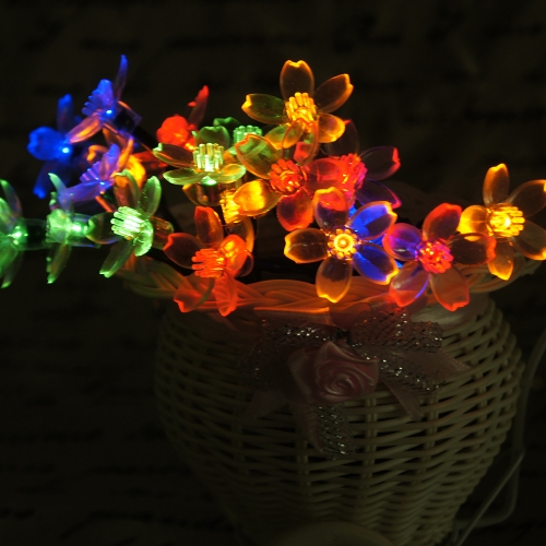 50 LED Solar Christmas String Light Outdoor Fairy Flower Blossom Decoration Xmas Wedding Party Garden Lights