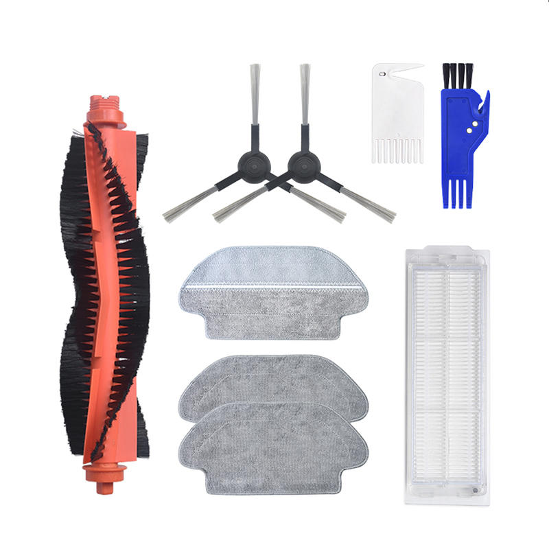 9pcs Replacements for XIAOMI MIJIA 2 in1 STYJ02YM Vacuum Cleaner Parts Accessories 2*Side Brushes 2*Wet Rag 1*Wet Dry Ra