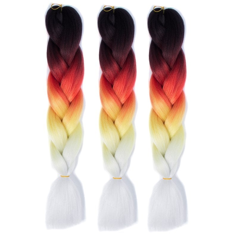 1 Pcs Multicolor High Temperature Fiber Long Braided Hair Extensions