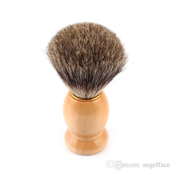 Pure Badger Hair Shaving Brush Shave Beard Brushes with Natural Wood Handle for Mens Face Beard Cleaning Tool