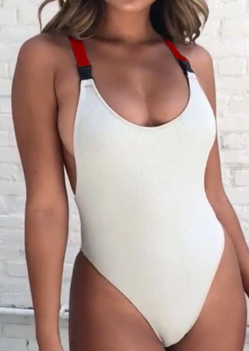 Solid One-Piece Sexy Swimsuit