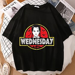 Inspired by Wednesday Addams Addams family Wednesday T-shirt Anime Classic Street Style T-shirt For Men's Women's Unisex Adults' Hot Stamping 100% Polyester Casual Daily miniinthebox