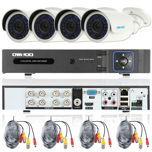 OWSOO 8CH Channel Full AHD 1080N/720P 1500TVL CCTV Surveillance DVR Security System