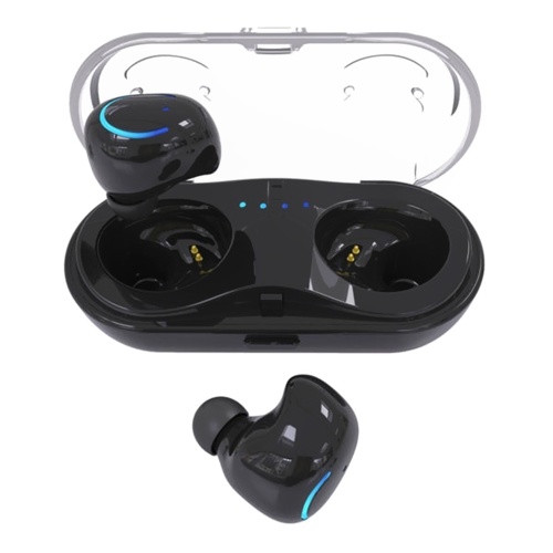 Twins Wireless BT Headset Headphones HBQ-Q18 Mini Invisible Earbud Stereo Music Hands-free Calls In-Ear Earphone TWS True Wireless Ergonomic Design BT 4.2 Built-in Mic with Charging Box