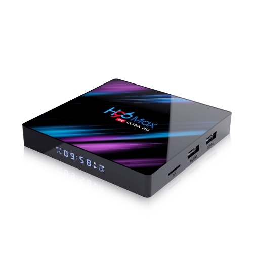 H96 Max Smart Android 9.0 TV Box RK3318 Quad Core 64 bits UHD 4K VP9 H.265 4GB / 64GB 2.4G / 5G WiFi BT4.0 HD Media Player Pantalla de visualización Control remoto