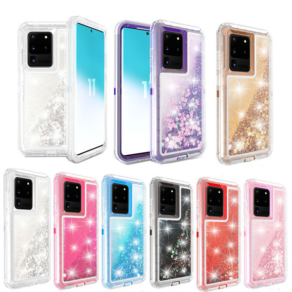 For Samsung S20 Luxury Bling Liquid Quicksand Hybrid Case For Samsung S10 5G S10E S20 Ultra Plus Note 9 S9 Note 10 Pro