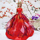 Poupée Barbie rose rouge Design Princesse Robe de mariée