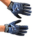 qepae ciclismo antideslizantes completo del dedo azul  negro gecko guantes patrón