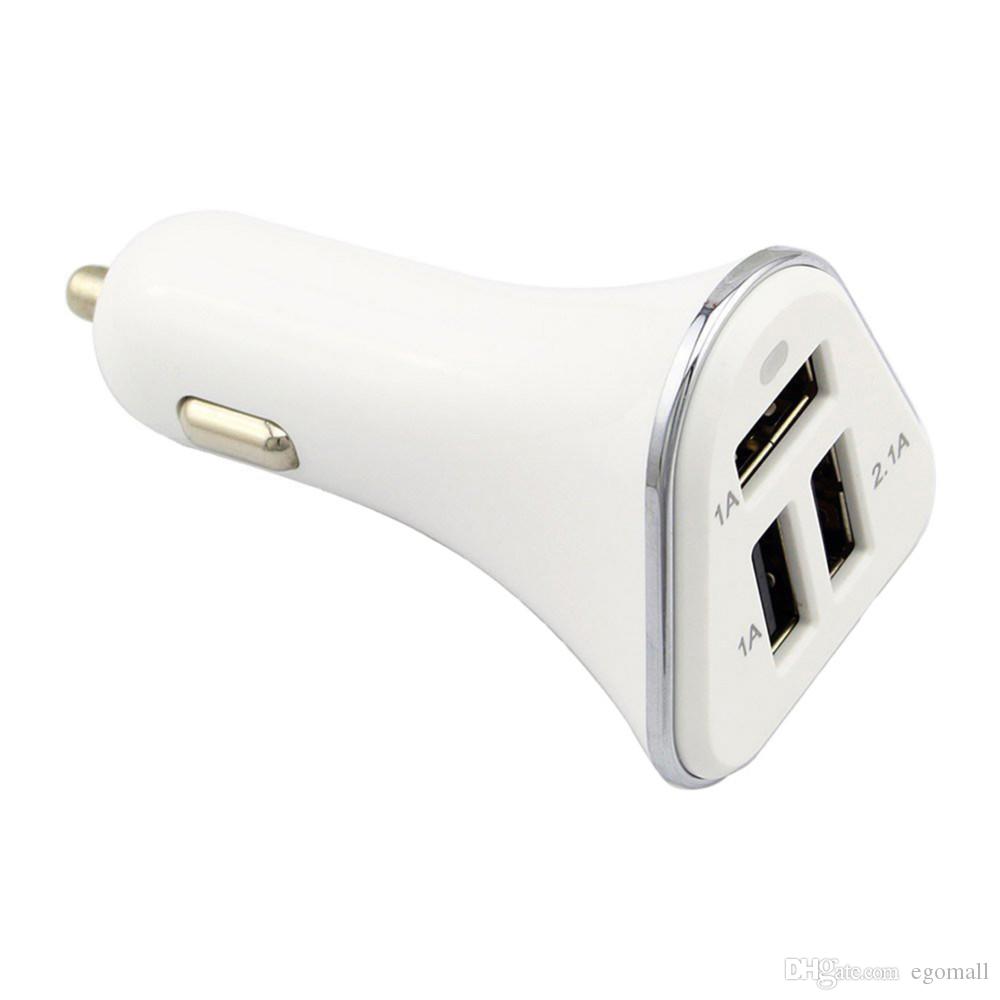 Car Charger,3 Port Rapid Cigarette USB Car Charger With 5V, 4.1A, 30W for iPhone, iPad, iPod, Samsung, HTC, MP3 Players