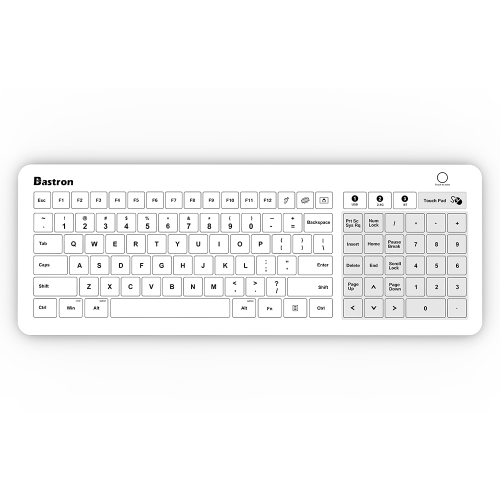 Bastron B45 Three Modes Medical Keyboard Glass IP67 Waterproof Touch Pad for Clinic Sickroom