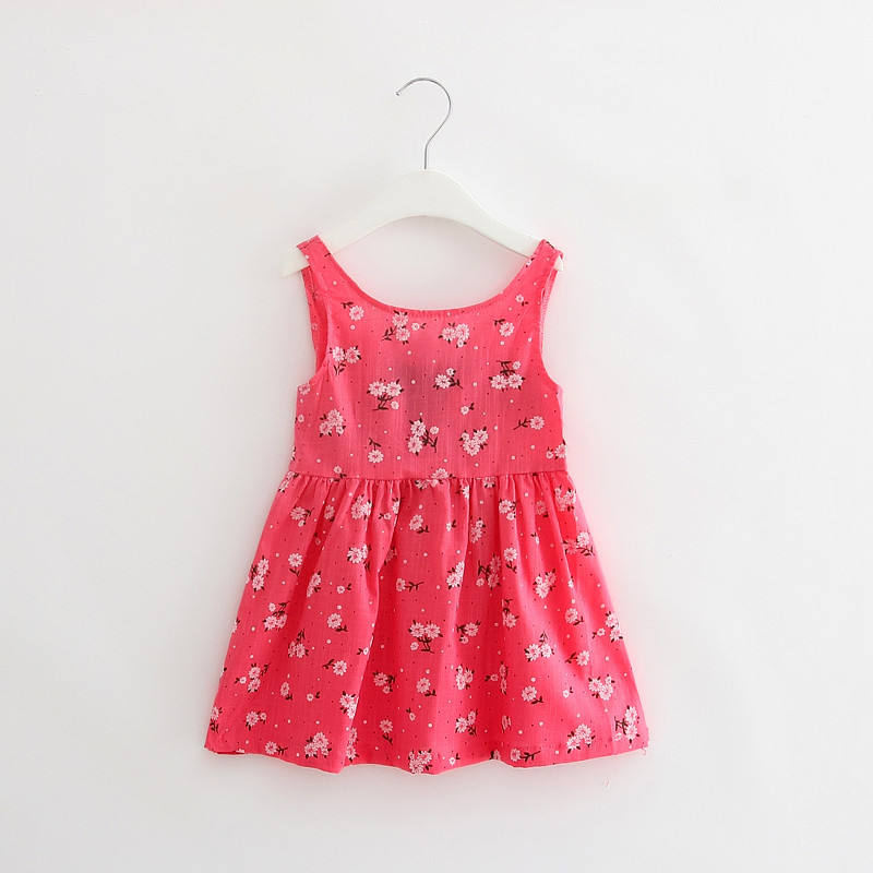 Baby / Toddler Bowknot Allover Sleeveless Dress