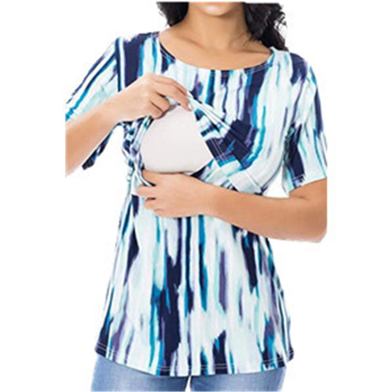 Trendy Printed Short-sleeve Nursing Tee