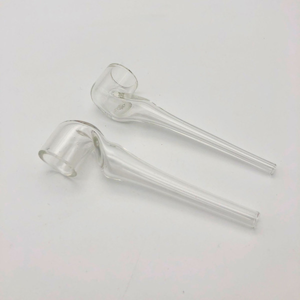 Pyrex Oil Burner Pipes HOOKAHS Thick Smoking Hand spoon Pipe 3.93 inch Tobacco Dry Herb For Silicone Bong Glass Bubbler