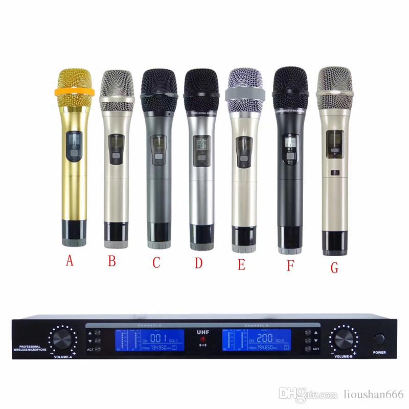 Superior quality MS-800G Audio UHF Wireless Microphone 2 handheld mic KTV OK home outdoor stage Professional Wireless Microphone