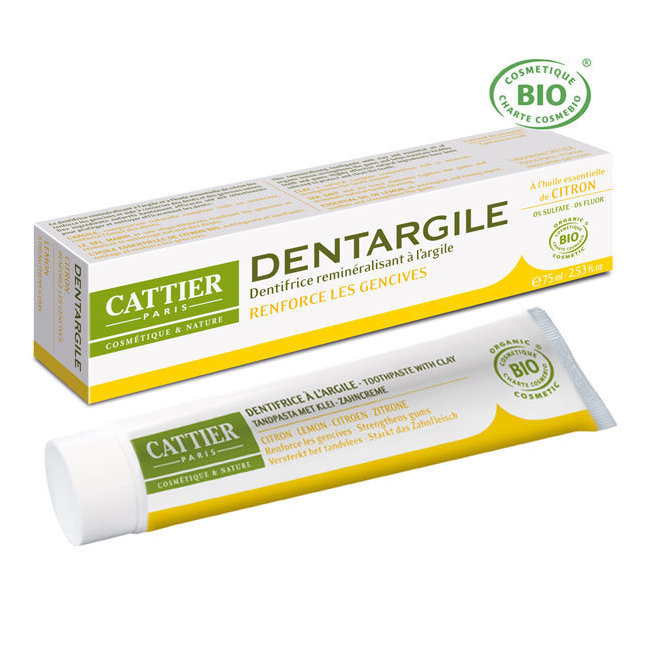 Dentargile Citron - Dentifrice bio pour renforcer les gencives 75ml