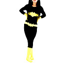 noir et jaune des femmes en lycra zentai inspiré par Batman