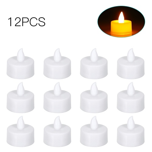 12 Pack LED Flame Flickering Effect Candle Light Lamp