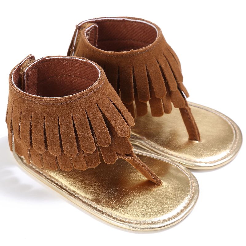 Baby / Toddler Girl Pretty Solid  Tasseled Velcro Shoes