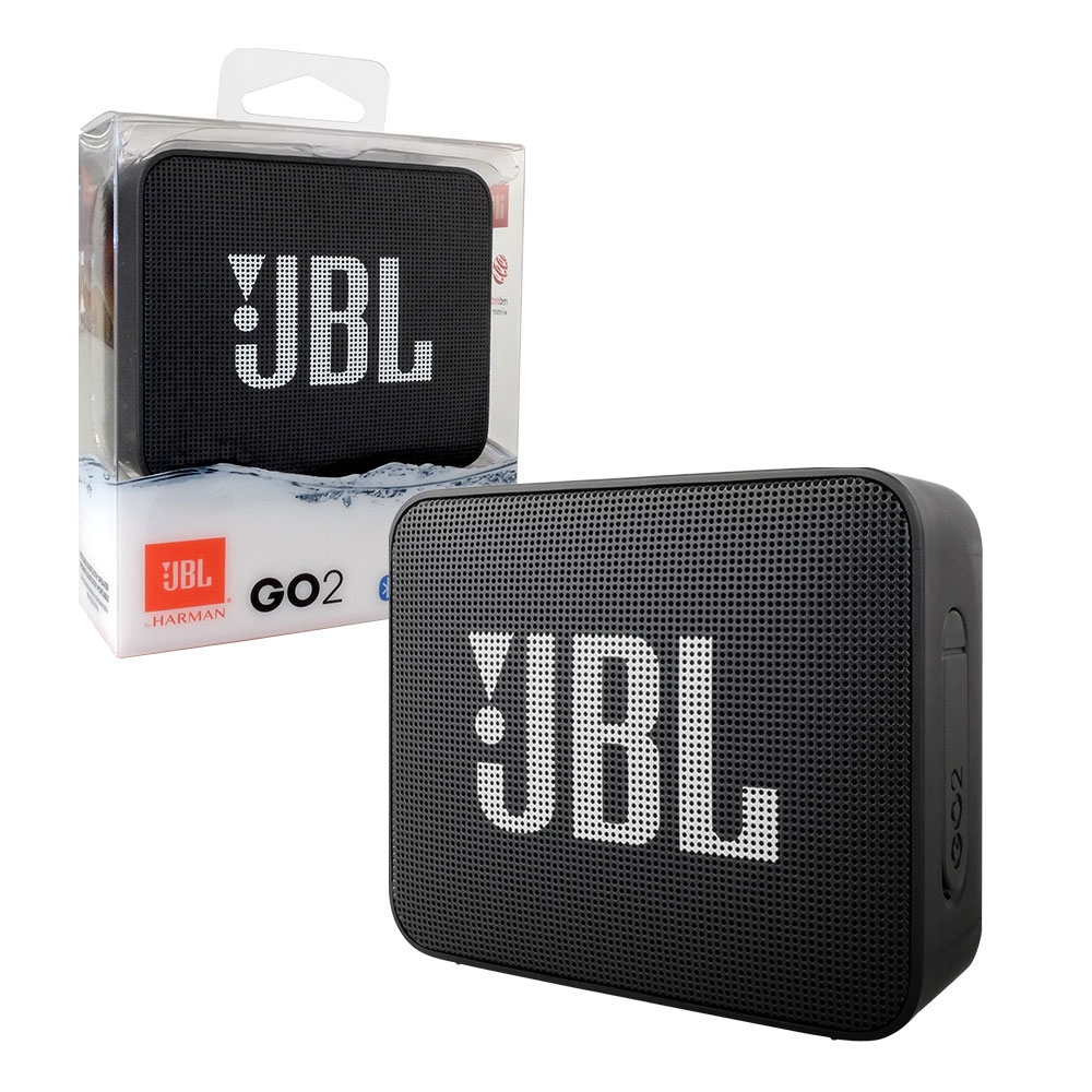 JBL GO 2 Portable Bluetooth Speaker Waterproof & Rechargeable + Handsfree Mic - Black