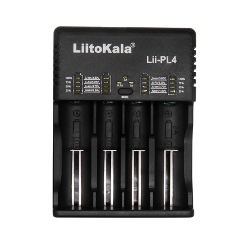 Cargador de batería inteligente LiitoKala Lii-PL4 con 4 ranuras para batería