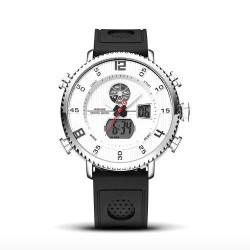 WEIDE WH6106 Reloj digital de cuarzo con pantalla doble para hombre