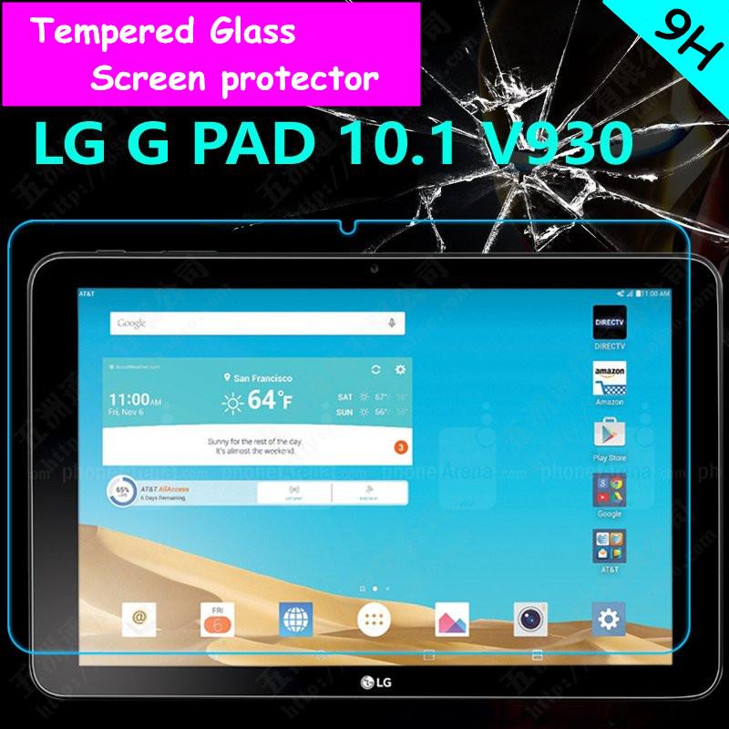Wholesale-2.5D Edge 9H For LG G PAD X 10.1 V930 Tablet PC Tempered Glass Screen Protector Protective Film For LG V930 Glass Film