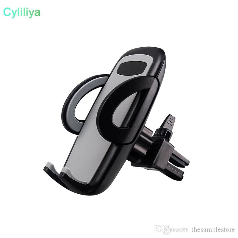 Air Vent Phone Holder Car Mount 360 Degree Rotation Cradle with Quick Easy Release Button Universal For iPhone Samsung Huawei Smartphones