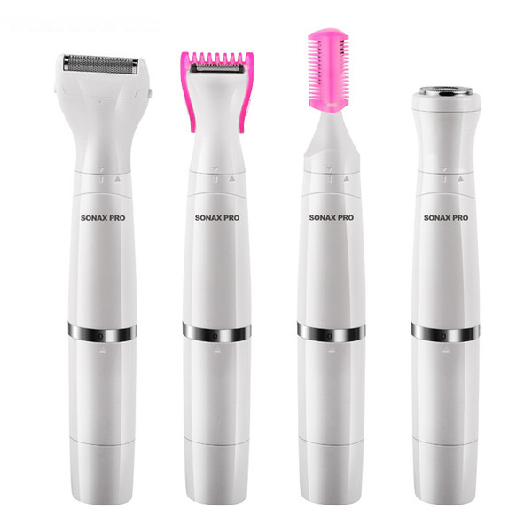 4 in 1 electric depilator lady women personal epilator armpit facial eyebrow hair removal shaver trimmer sale
