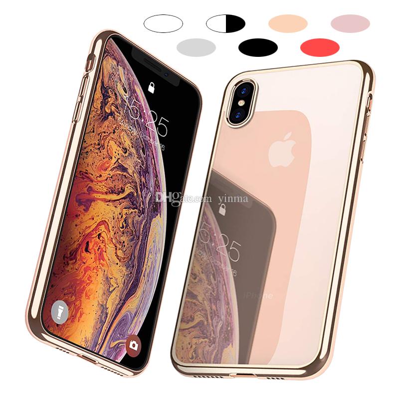 7D 9H Hardness Tempered Glass Back Case For iPhone X XR XS Max 8 7 6 6S Plus Flexible Frame Hybrid Cover