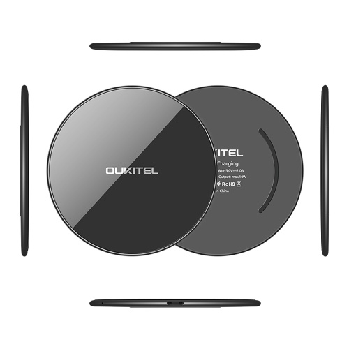 OUKITEL S1 5mm Ultra-mince 10W Qi Téléphone sans fil rapide chargeur pour iPhone X 8 Samsung Galaxy S8 Note 8 S9 Plus sans fil Câble de charge