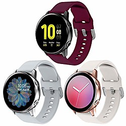 3-pack compatible with samsung galaxy watch active bands / active 2 bands / galaxy watch 3 bands 41mm, 20mm soft waterproof silicone sport strap replacement wristbands Lightinthebox