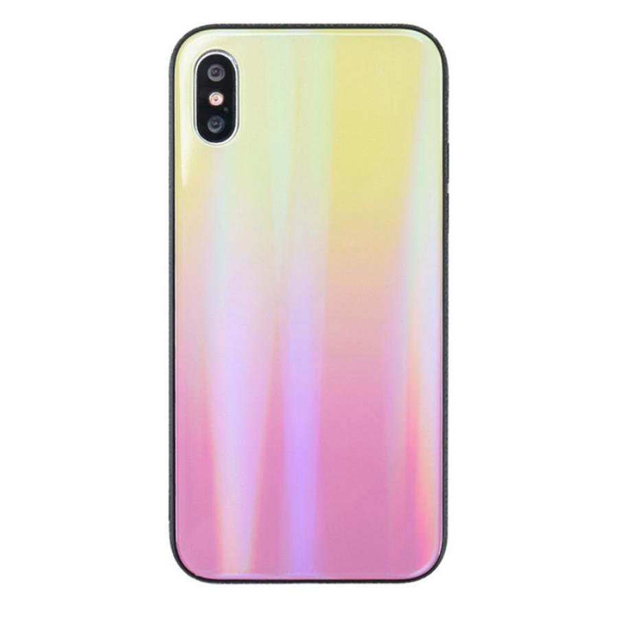 Tempered Glass Colorful Mirror Protective Cover Phone Back Case For iPhone Xs Max Xr 6 7 8 Plus X