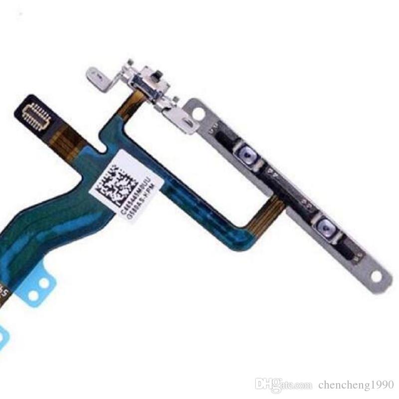 100% Original for iPhone 5 5G 5S 5C 6 Plus Power Button,Switch Sleep Wake, Volume & Mute Button Flex Cable & Metal Brackets Free Shipping