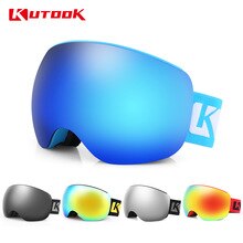 KUTOOK Ski Goggles Anti Fog Snowboard Eyewear UV400 Proof Double Layer Women Men Ski Mask Winter Interchangeable Magnetic Lens